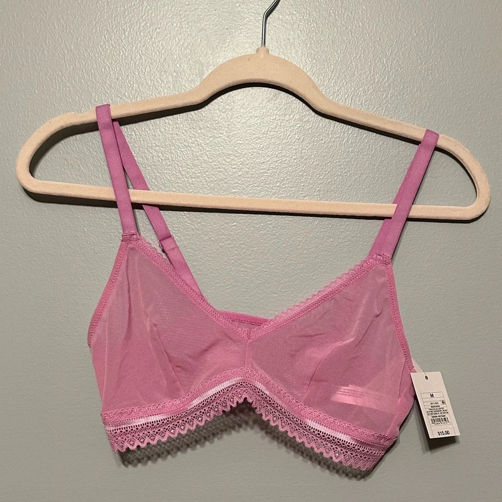 3/$10 | NWT | Auden “mauve” unlined pink mesh bralette - Picture 5 of 8